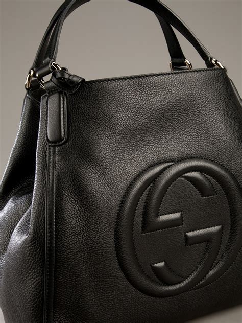 gucci soho tote bag black|authentic gucci canvas bag.